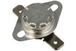 Termostat; bimetaliczny; KSD301A-085h; NC; 85°C; 10A; 250V AC; metal fi 16x12mm z uchwytem; konektory 6,3mm poziome; bakelit; Bochen