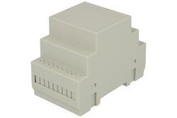 Enclosure; DIN rail mounting; Z107J; polystyrene; 53mm; 90mm; 65mm; light gray; 2 modules; Kradex; RoHS; black hitch 1 pc