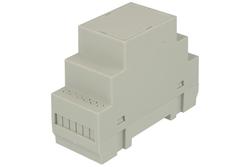 Enclosure; DIN rail mounting; Z106J; polystyrene; 35mm; 90mm; 65mm; light gray; 2 modules; Kradex; RoHS; black hitch 1 pc