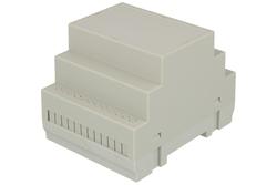 Enclosure; DIN rail mounting; Z108J; ABS; 70mm; 90mm; 65mm; light gray; 4 modules; Kradex; RoHS; black hitch 1 pc; UL94-V0