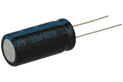 Kondensator; elektrolityczny; 33uF; 400V; TK; TKR330M2GJ26M; fi 13x26mm; 5mm; przewlekany (THT); luzem; Jamicon; RoHS