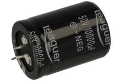 Kondensator; elektrolityczny; SNAP-IN; 10000uF; 50V; LHS; LHS1H103M3040; 20%; fi 30x40mm; 10mm; przewlekany (THT); luzem; -40...+105°C; 0,03Ohm; 2000h; Leaguer-DM; RoHS