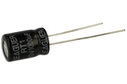 Kondensator; elektrolityczny; 1000uF; 10V; RT1; RT11A102M0812; fi 8x12mm; 3,5mm; przewlekany (THT); luzem; Leaguer; RoHS