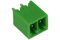 Terminal block; STL1550/2-GV; 2 ways; R=3,50mm; 9,2mm; 8A; 300V; through hole; straight; closed; green; PTR Messtechnik; RoHS