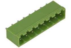 Terminal block; XY2500V-D-08P; 8 ways; R=5,08mm; 12mm; 12A; 300V; through hole; straight; closed; green; Xinya; RoHS