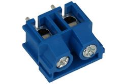 Terminal block; DG360-7.5-02P; 2 ways; R=7,50mm; 12,7mm; 15A; 300V; through hole; straight; round hole; cross screw; screw; horizontal; 2,5mm2; blue; Degson; RoHS