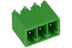 Terminal block; STL1550/3-GV; 3 ways; R=3,50mm; 9,2mm; 8A; 300V; through hole; straight; closed; green; PTR Messtechnik; RoHS