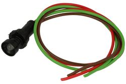 Indicator; two-color; KLP-5GR/24V; 10mm; LED 12-24V backlight; red-green; with cable; black; IP20; LED 5mm; 27mm; Elprod; RoHS