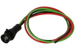 Indicator; two-color; KLP-5GR/230V; 10mm; LED 230V backlight; red-green; with cable; black; IP20; LED 5mm; 27mm; Elprod; RoHS