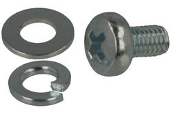 Screw; A-WPP-M3; M3; 5mm; 7mm; cylindrical; philips (+); galvanised steel; flat washer; spring washer