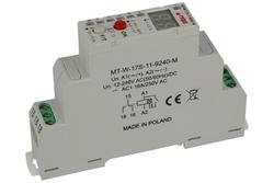 Relay; time; instalation; MT-W-17S-11-9240 M; 12÷240V; AC; DC; multi function; SPDT; 10A; 250V AC; 24V DC; 10A; DIN rail type; Relpol; RoHS