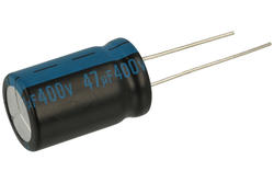 Kondensator; elektrolityczny; 47uF; 400V; TK; TKR470M2GK25M; fi 16x25mm; 7,5mm; przewlekany (THT); luzem; Jamicon; RoHS