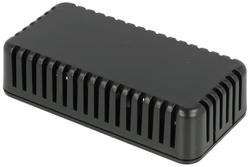 Enclosure; multipurpose; HM1551V2BK; ABS; 80mm; 40mm; 20mm; IP30; black; snap; venting holes; Hammond; RoHS; UL94-HB