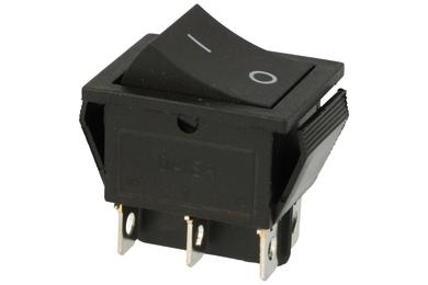 Switch; push button; ASB05-22-3CA; ON-(ON); black; no backlight; momentary; Leads: 6,3x0,8mm connectors; 2 positions; 15A; 250V AC; 21,7x28,5mm; 28mm; Aiks