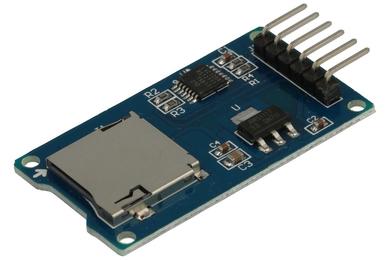 Extension module; MicroSD card support; A-MicroSD; 5V; pin strips; with converter