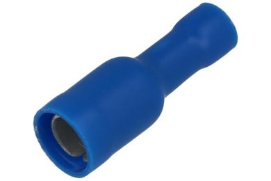 Connector; 5mm; ferrule female; whole insulated; KFOB5; blue; straight; for cable; 1,5÷2,5mm2; crimped; 1 way