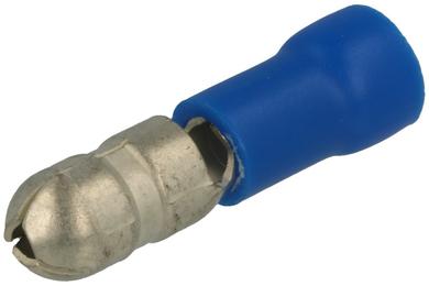 Konektor; 5mm; rurkowa wsuwka; izolowany; KMOB5; niebieski; proste; na przewód; 1,5÷2,5mm2; zaciskany; 1 tor