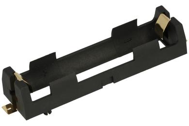 Battery holder; A-KB-18650x1; 1x18650; for soldering; container; black; 18650
