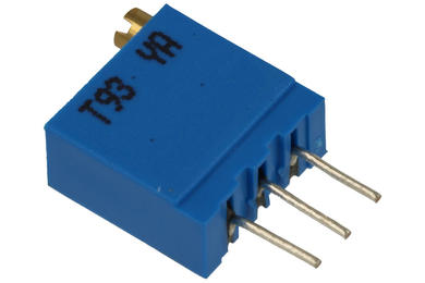 Potentiometer; mounting; helitrim; vertical; multi turns; T93YA202KT20; 2kohm; linear; 10%; 0,5W; through-hole (THT); cermet; T93YA; Vishay; RoHS