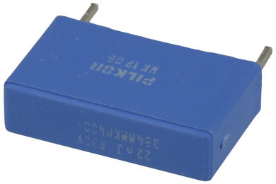 Capacitor; polyester; MKT; 22nF; 630V DC/400V AC; PCMP384; PCMP 384 12223; 5%; 5x11x18mm; 15mm; bulk; -55...+105°C; Pilkor; RoHS