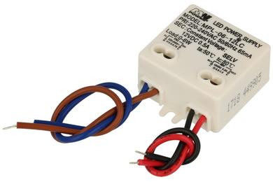 Power Supply; for LEDs; ZA LED-06-12; 12V DC; 500mA; 6W; constant current design; IP20; MW Power