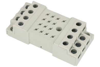 Relay socket; GZ14; panel mounted; grey; without clamp; Relpol; RoHS; Compatible with relays: R15 4P