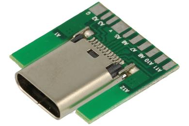 Socket; microUSB C; G/mUSB-C; USB 3.0; white; with plate; horizontal; metal