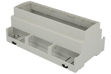 Enclosure; DIN rail mounting; ZD1009J; ABS; 160mm; 90mm; 65mm; light gray; Kradex; RoHS; UL94-V0