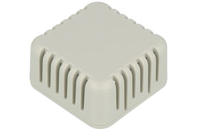 Enclosure; multipurpose; HM1551V1GY; ABS; 40mm; 40mm; 20mm; IP30; light gray; snap; venting holes; Hammond; RoHS; UL94-HB