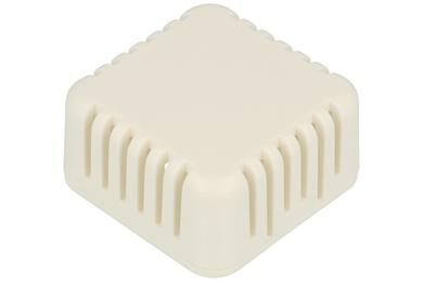 Enclosure; multipurpose; HM1551V1WH; ABS; 40mm; 40mm; 20mm; IP30; white; venting holes; snap; Hammond; RoHS; UL94-HB