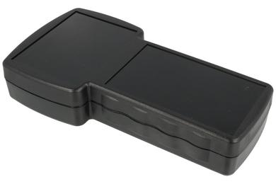 Enclosure; handheld; for instruments; G828B(S)BC; ABS; 210mm; 75/110mm; 40mm; black; with battery compartment; RoHS; Gainta