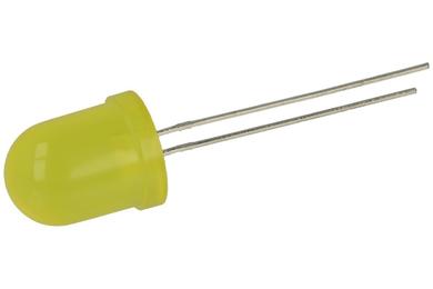 Dioda LED; L-813YD; 10mm; żółty; 20÷50mcd; 60°; dyfuzyjna; żółta; 2,5V; 30mA; 588nm; przewlekany (THT); Kingbright