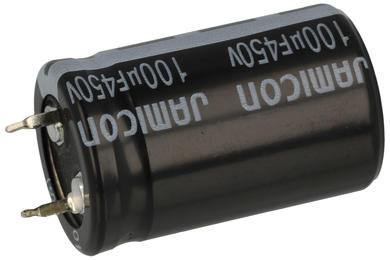 Capacitor; electrolytic; SNAP-IN; 100uF; 450V; HS; HSW101M2WN35M; 20%; fi 22x35mm; 10mm; through-hole (THT); bulk; -40...+105°C; 2000h; Jamicon; RoHS