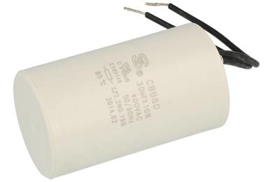 Capacitor; for discharge lamps; CBB80; 30uF; 400V; 10%; fi 45x75mm; with cables; -25...+85°C; S-cap; RoHS