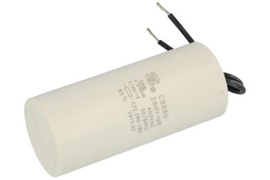 Kondensator; do lamp wyładowczych; CBB80; 28uF; 400V; 10%; fi 40x93mm; z przewodami; -25...+85°C; S-cap; RoHS