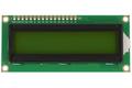 Wyświetlacz; LCD; alfanumeryczny; PC-1602A-YHY Y/G-1L E6 C; 16x2; czarny; Kolor tła: zielony; podświetlenie LED; 64mm; 16mm; RoHS