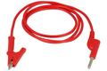 Test lead; TL-B/C-R; crocodile clip / banana plug; 4mm; 1m; silicon; 1,5mm2; red; 15A; 5000V; Koko-Go