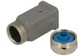 Connector housing; Han A; 19200031425; 3A; zinc alloy; straight; for cable; with M25 cable gland; for single locking lever; top single cable entry; grey; IP65; Harting; RoHS