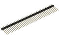 Pin header; pin; PLS40S-18; 2,54mm; black; 1x40; straight; double deck; 2,5mm; 3/12,5mm; through hole; gold plated; RoHS