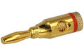 Banana plug; 4mm; WB-4-R; uninsulated/red ring; 38m; screwed; gold plated brass; Koko-Go; RoHS