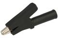 Crocodile clip; C-BS-B; black; 60mm; pluggable (4mm banana socket); safe; Koko-Go; RoHS