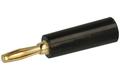 Banana plug; 4mm; 25.405.2; black; 47mm; pluggable (4mm banana socket); 24A; 60V; gold plated brass; ABS; Amass; RoHS