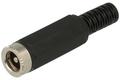 Socket; 2,1mm; DC power; 5,5mm; GDC21-55K; straight; for cable; solder; plastic; RoHS