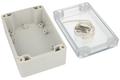 Enclosure; multipurpose; G2104C; polycarbonate; 120mm; 80mm; 55mm; IP65; light gray; transparent lid; recessed area on cover; Gainta; RoHS