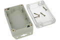 Enclosure; multipurpose; Z128UJp TM; ABS / PC; 105mm; 70mm; 40mm; light gray; transparent lid; mounting brackets; with brass bushing; Kradex; RoHS