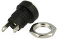 Socket; 2,1mm; DC power; 5,5mm; DC-2,1; straight; for panel; solder; plastic; RoHS