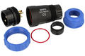 Plug; SP2910/P9II-1N; 9 ways (5+4); straight; solder; 0,75; 4mm2; 13-16mm; SP29; for cable; 30mm; screwed; nylon66; blue & black; IP68; 25A; 500V; Weipu; RoHS