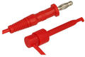 Test leads; R8-36-R; hook / banana plug; hook; 4mm; 0,95m; PVC; 1mm2; red; 10A; 60V; brass; SCI