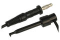 Przewody pomiarowe; R8-36-BK; haczyk / wtyk bananowy; 4mm; haczyk; 0,95m; PVC; 1mm2; czarny; 10A; 60V; mosiądz; SCI