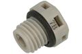 Plug; VA02M1202; polyamide; IP67; white; M12; 12,1mm; breathable; with metric thread; RoHS